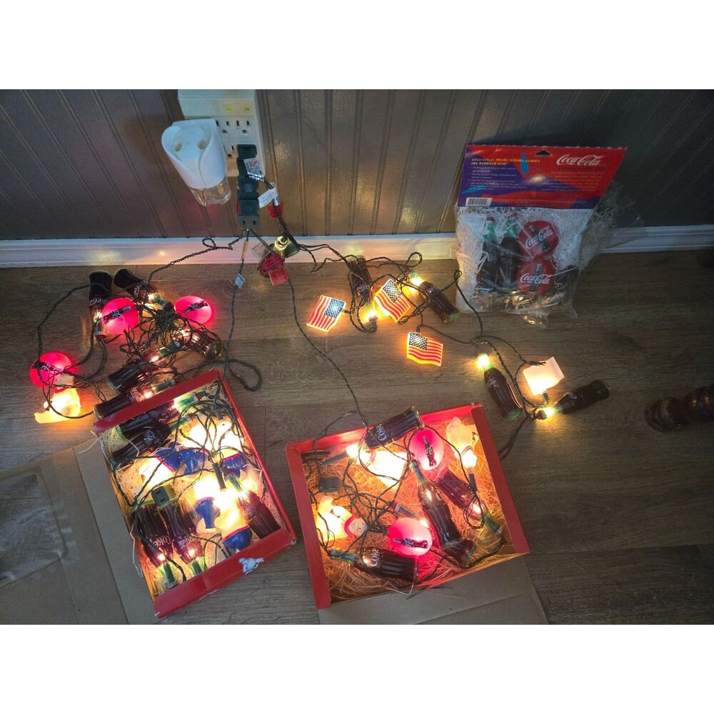 COCA-COLA Vintage Party Assorted String Lights 10 Lights per String-5 Strings